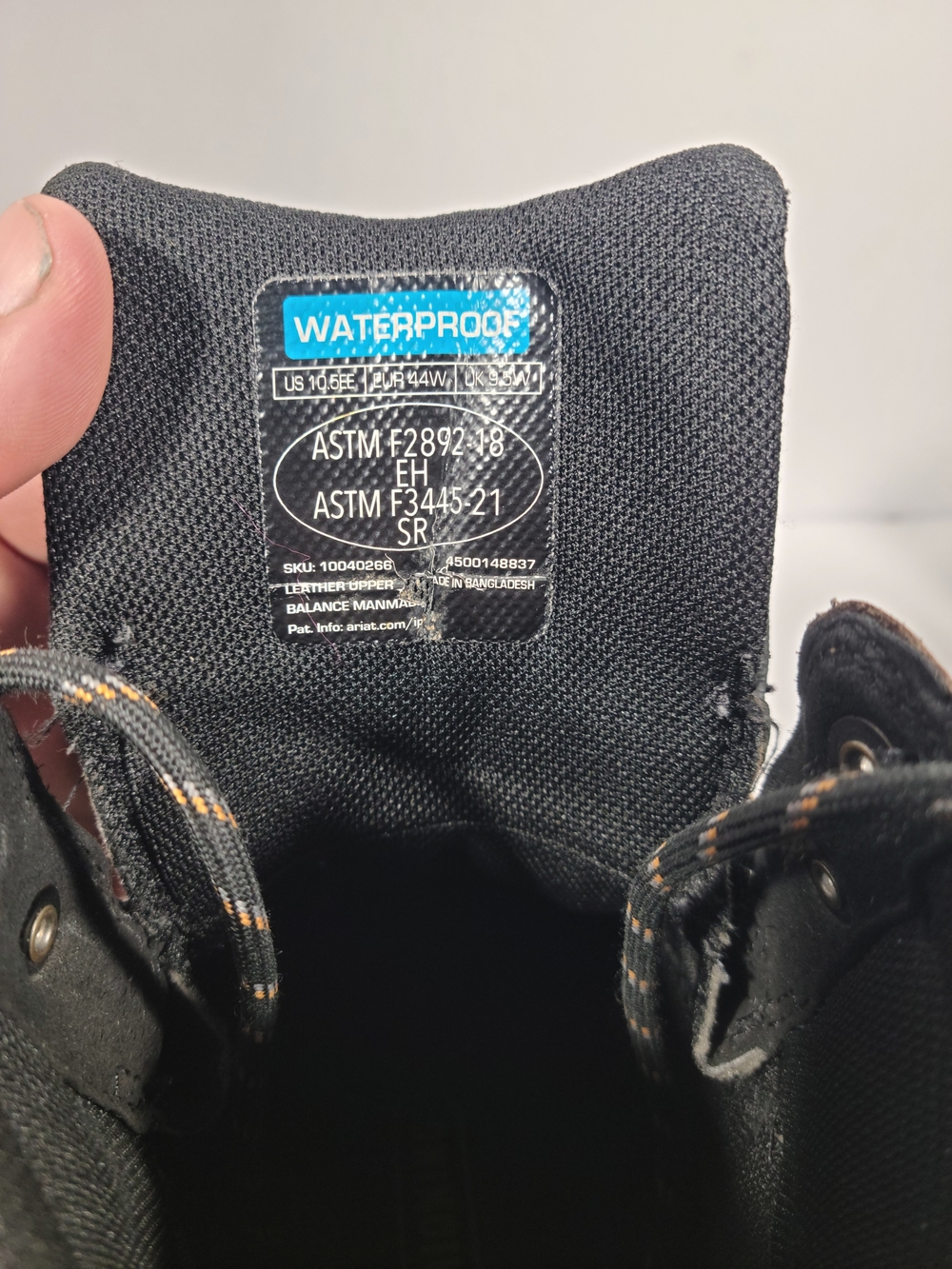 Ariat Work Waterproof Safety Toe Boots Men's 10.5 EE Wide - Picture 4 of 5